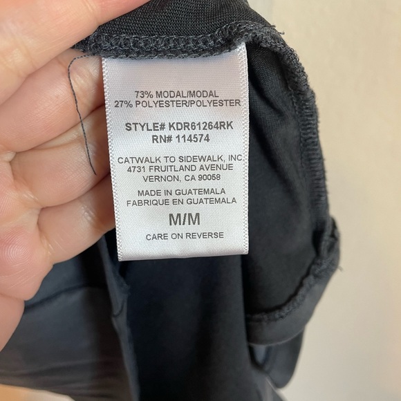 RO&DE Grey Asymmetrical Faux Wrap Midi Skirt sz Medium - Picture 6 of 6